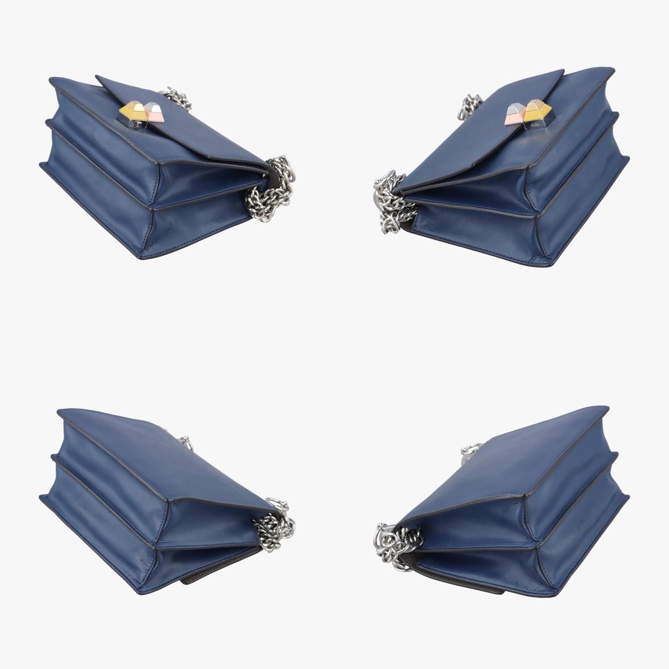 Fendi Studs Canai Navy Leather 8m0381-Sr0 178-0397