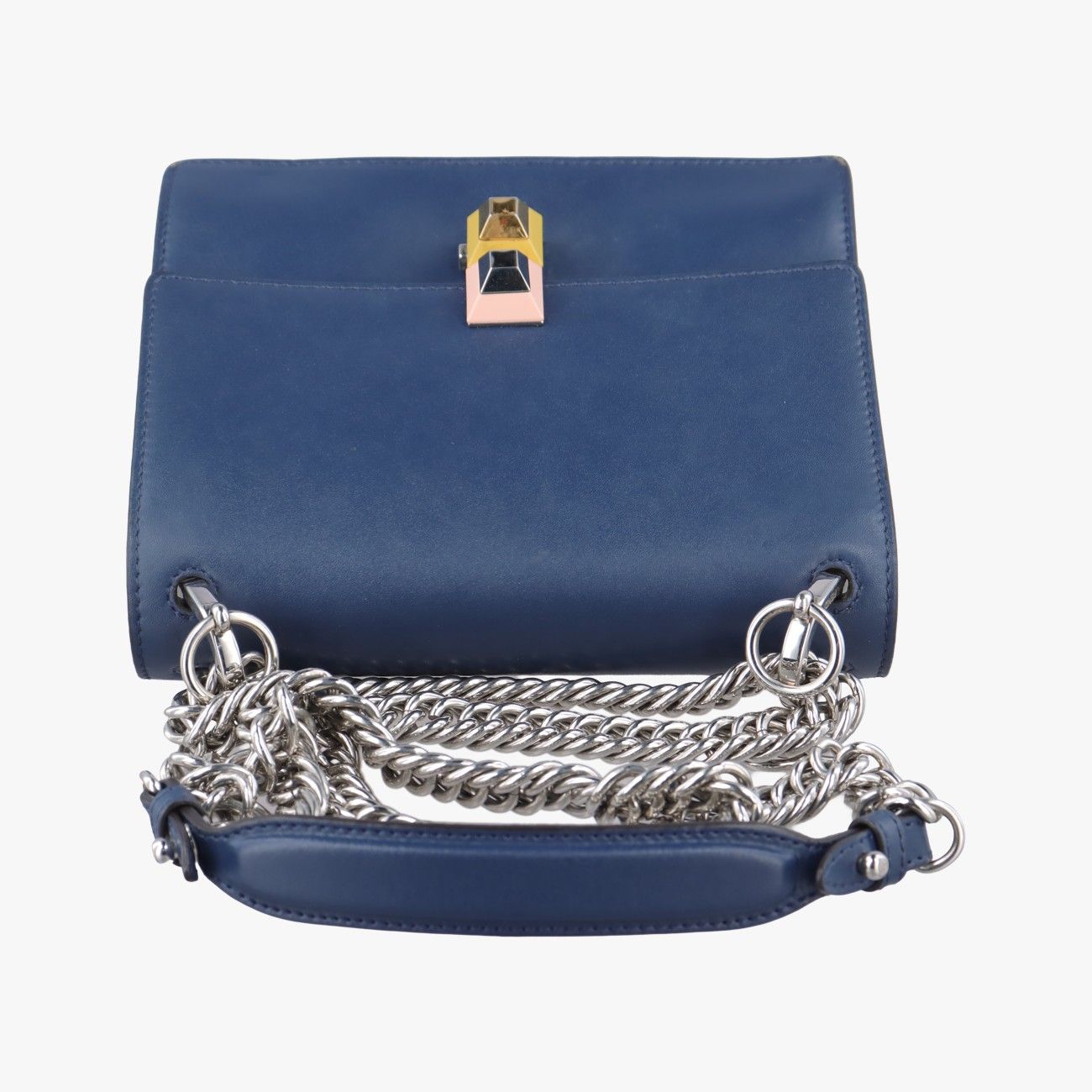 Fendi Studs Canai Navy Leather 8m0381-Sr0 178-0397