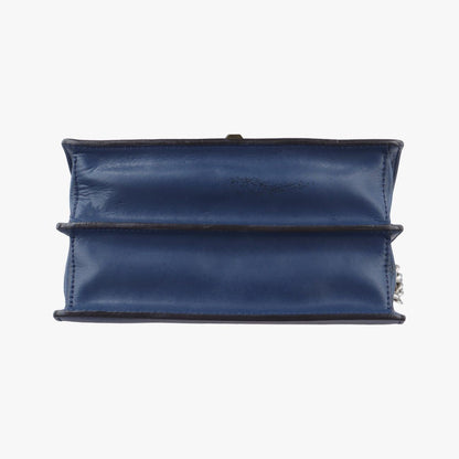 Fendi Studs Canai Navy Leather 8m0381-Sr0 178-0397