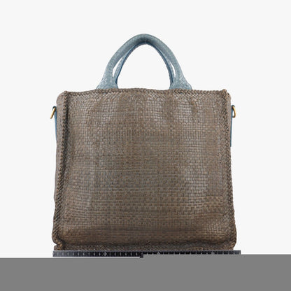 Prada Madras Beige X Blue Leather 204