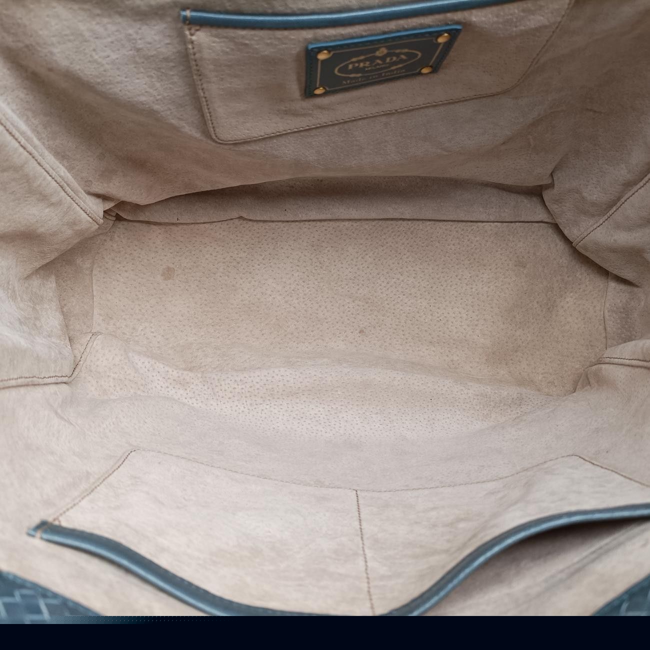 Prada Madras Beige X Blue Leather 204