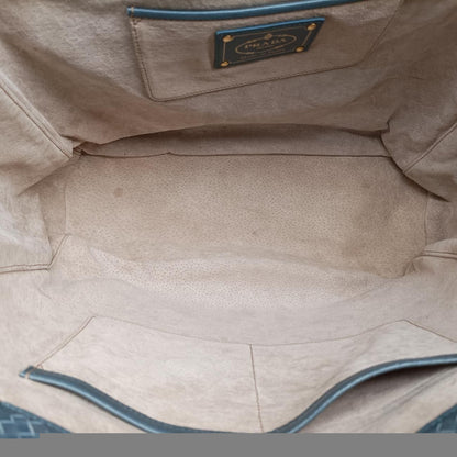 Prada Madras Beige X Blue Leather 204