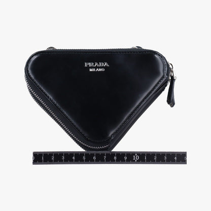Prada Triangle Black Leather 1nr015 234