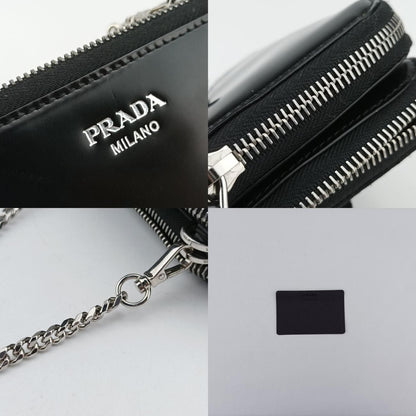 Prada Triangle Black Leather 1nr015 234