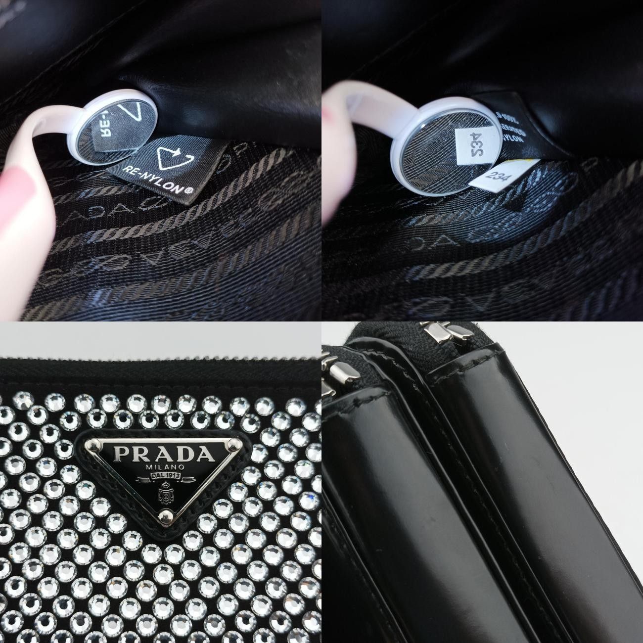 Prada Triangle Black Leather 1nr015 234