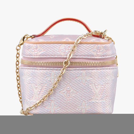Louis Vuittonmicro Vanity Pink Monogram Jacquard Denim M82527 Ic Chip