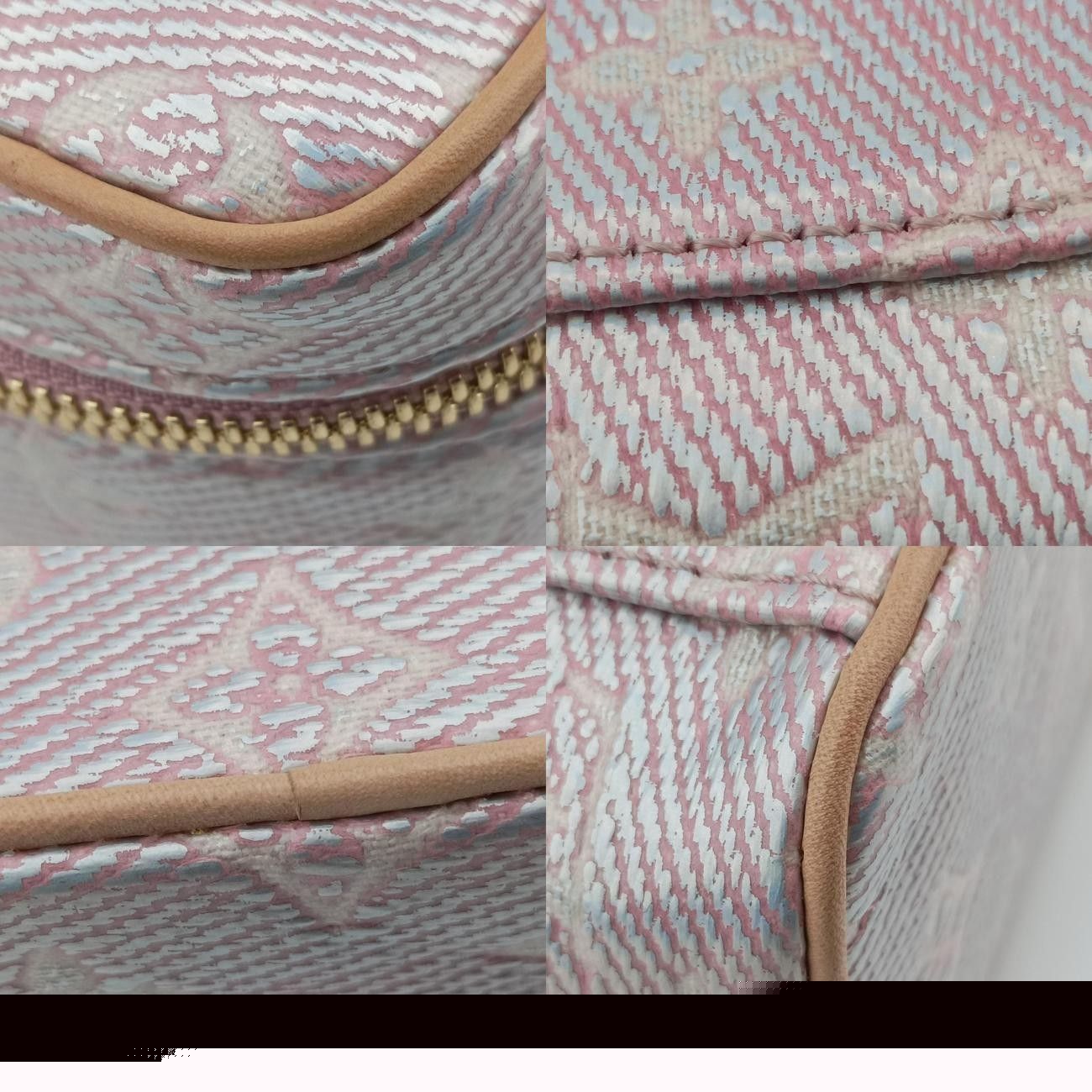 Louis Vuittonmicro Vanity Pink Monogram Jacquard Denim M82527 Ic Chip