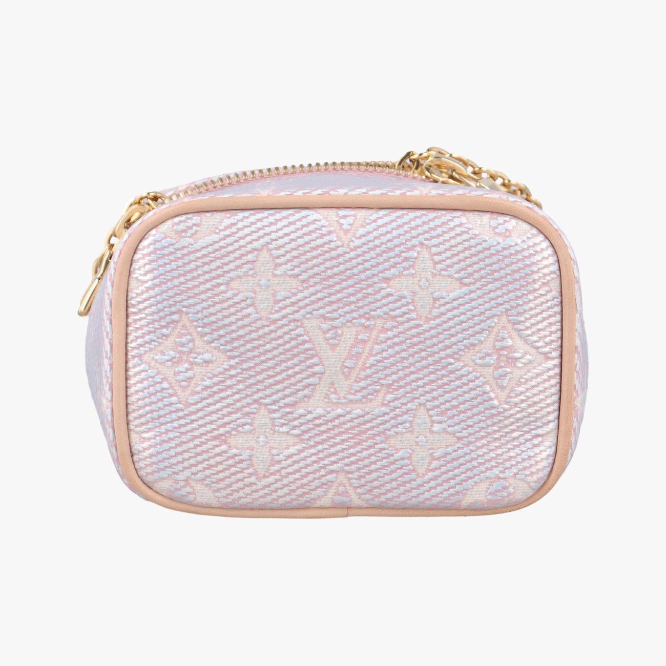 Louis Vuittonmicro Vanity Pink Monogram Jacquard Denim M82527 Ic Chip