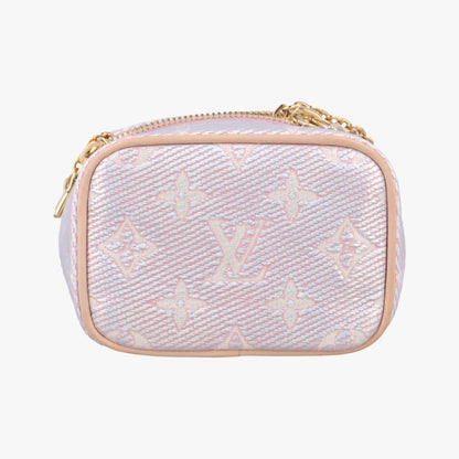 Louis Vuittonmicro Vanity Pink Monogram Jacquard Denim M82527 Ic Chip