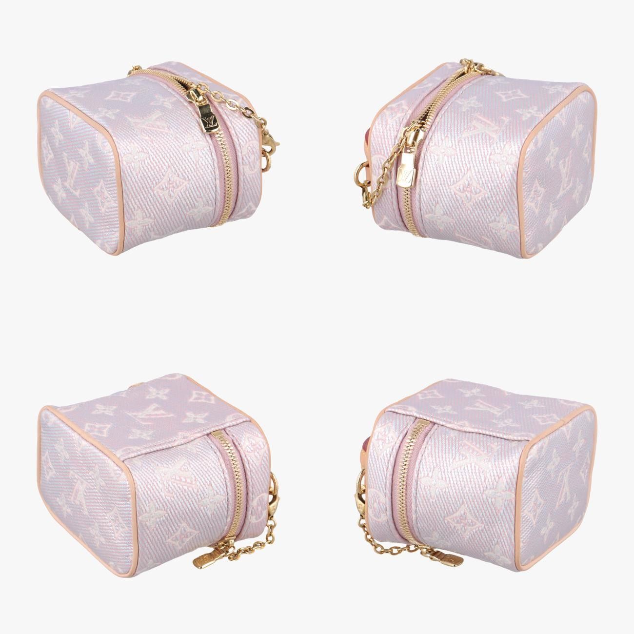 Louis Vuittonmicro Vanity Pink Monogram Jacquard Denim M82527 Ic Chip