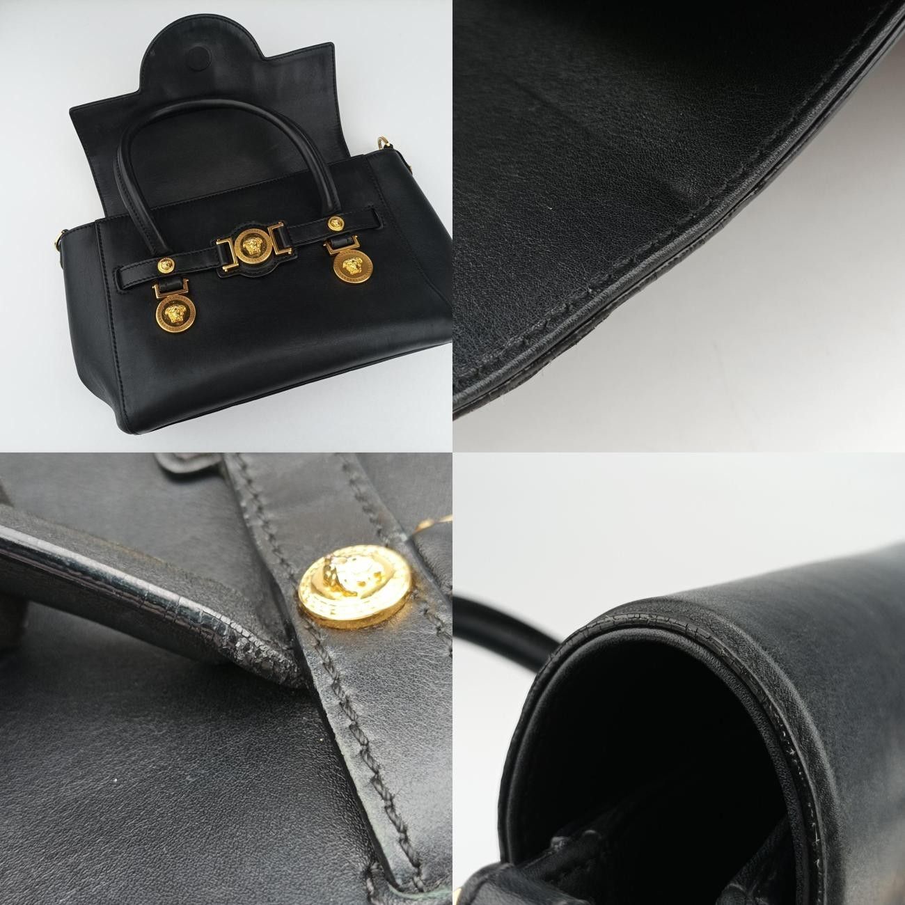 Versace Medusa Black Leather Clg 832 939 215 276