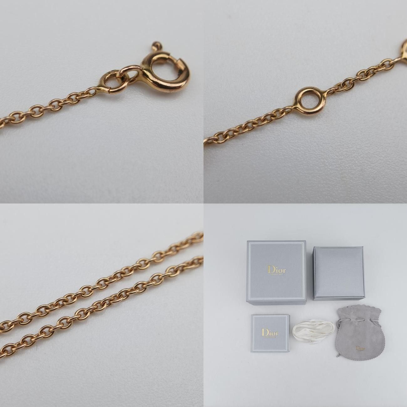 Christian Diorrose De Van Medallion Red X Gold Au750