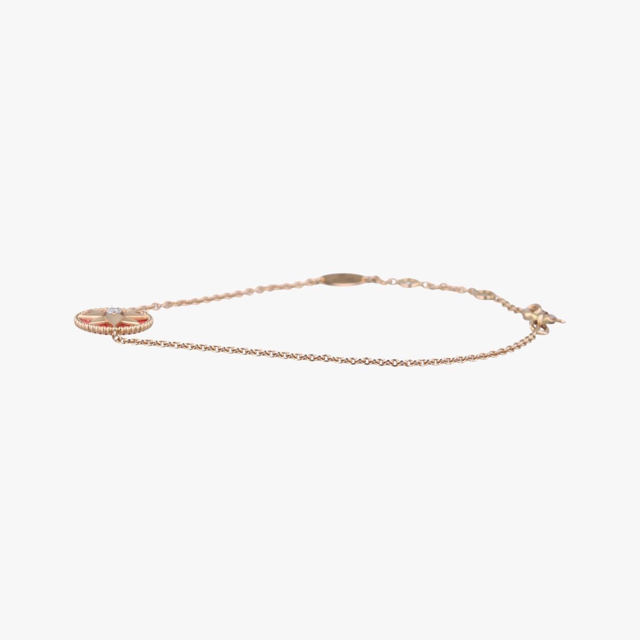 Christian Diorrose De Van Medallion Red X Gold Au750