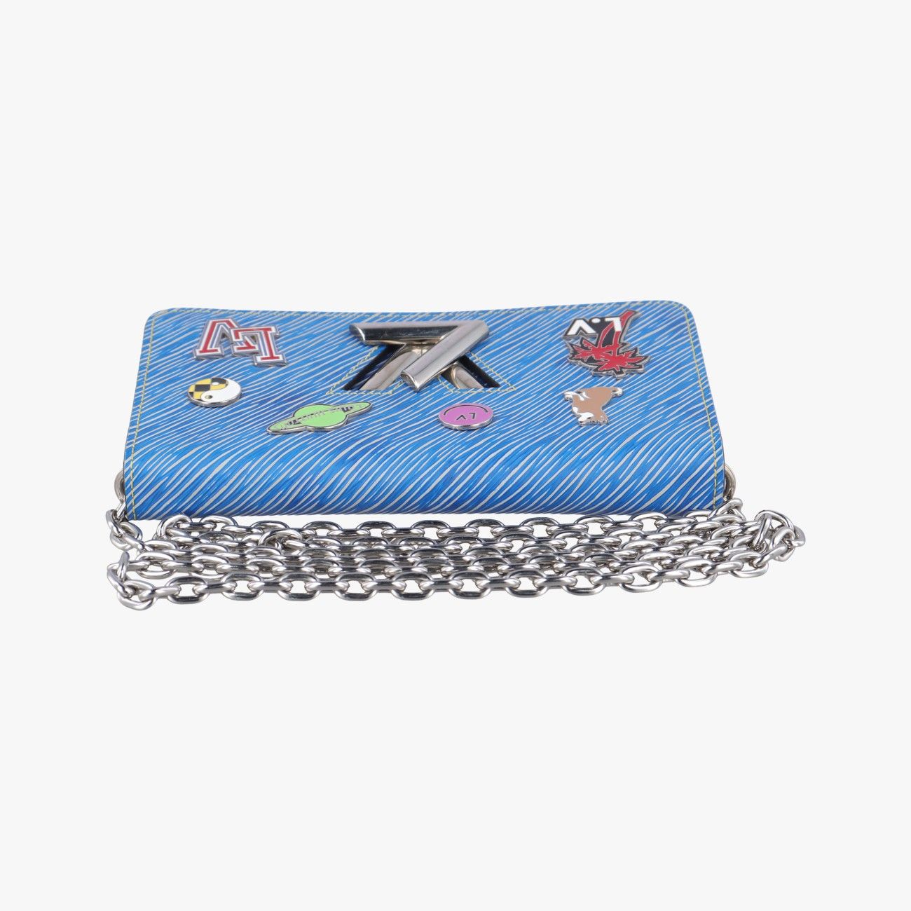 Louis Vuittonportefeuille Twist Chain Blue X Multicolor Epi M62732