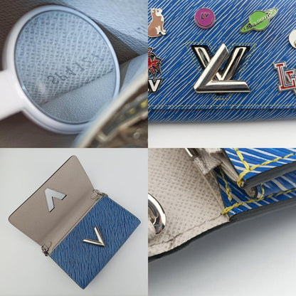 Louis Vuittonportefeuille Twist Chain Blue X Multicolor Epi M62732