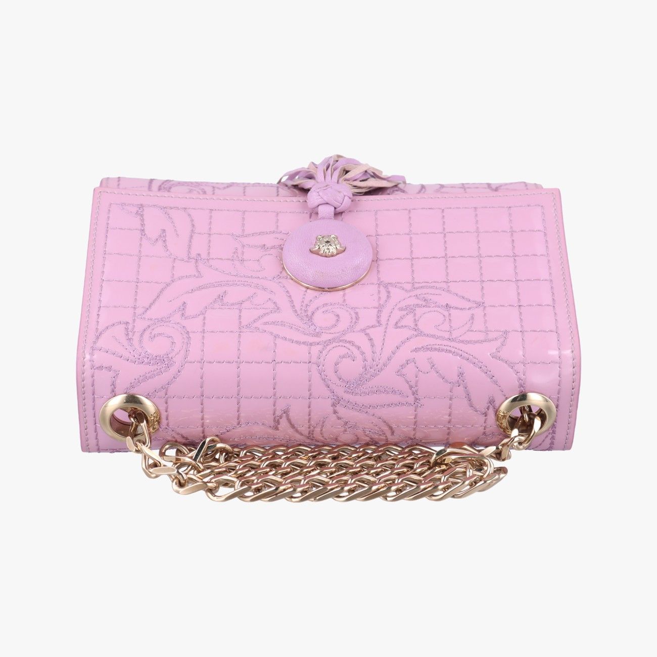 Versace Quilted Chain Pink Patent Clg 962 204 295 172