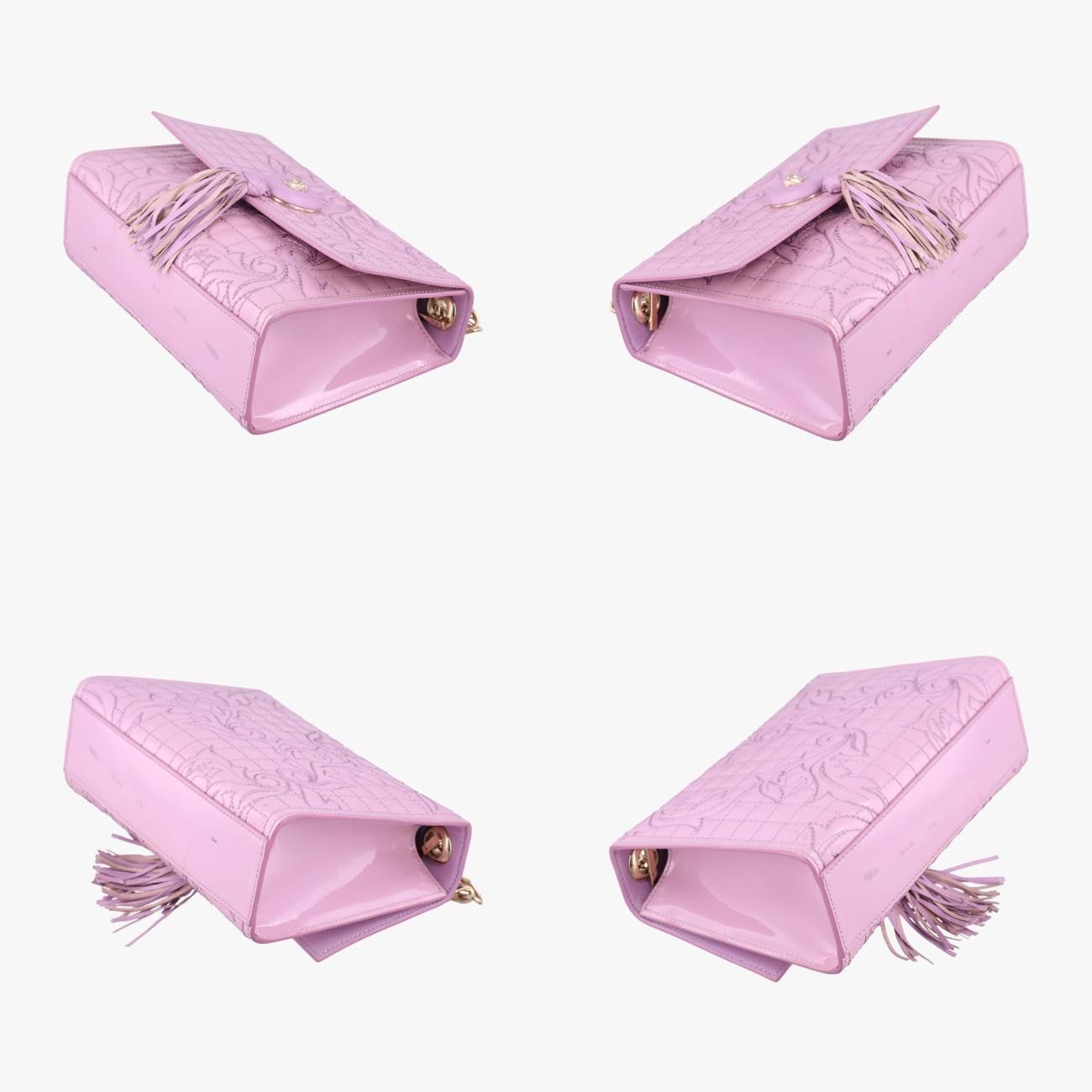 Versace Quilted Chain Pink Patent Clg 962 204 295 172