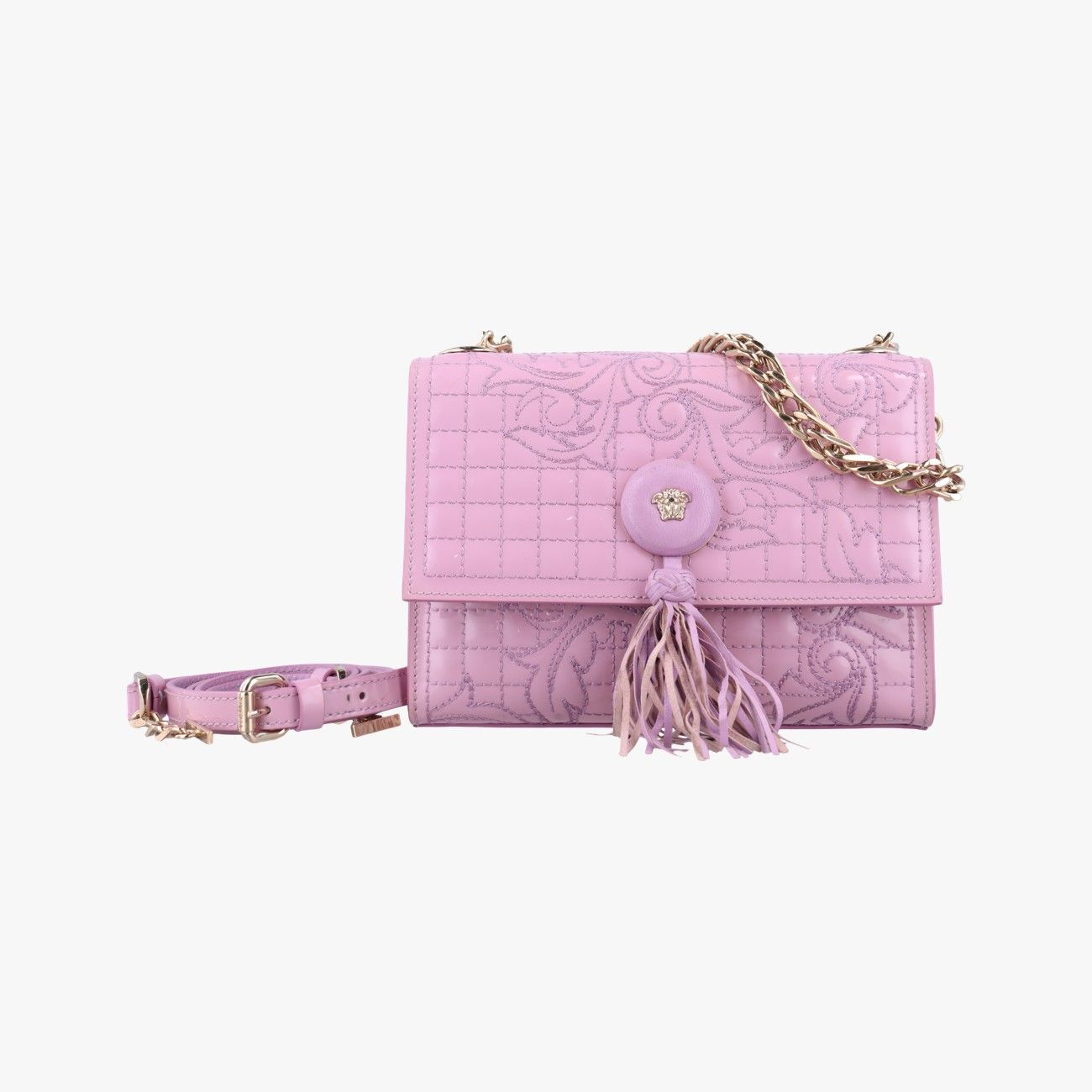 Versace Quilted Chain Pink Patent Clg 962 204 295 172