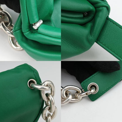 Bottega Venetathe Chain Pouch Green Lambskin
