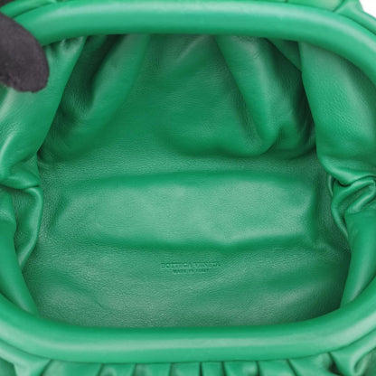 Bottega Venetathe Chain Pouch Green Lambskin