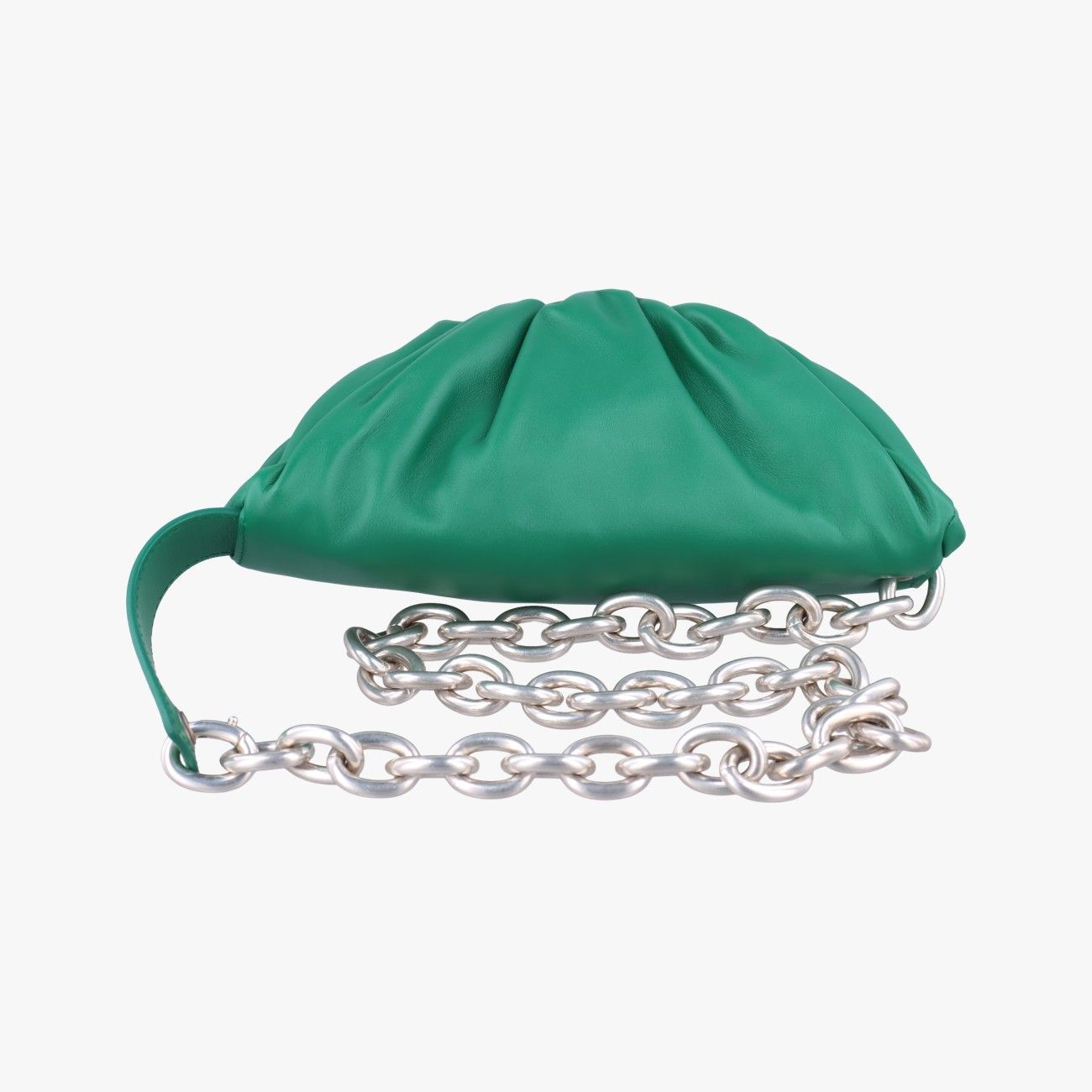 Bottega Venetathe Chain Pouch Green Lambskin