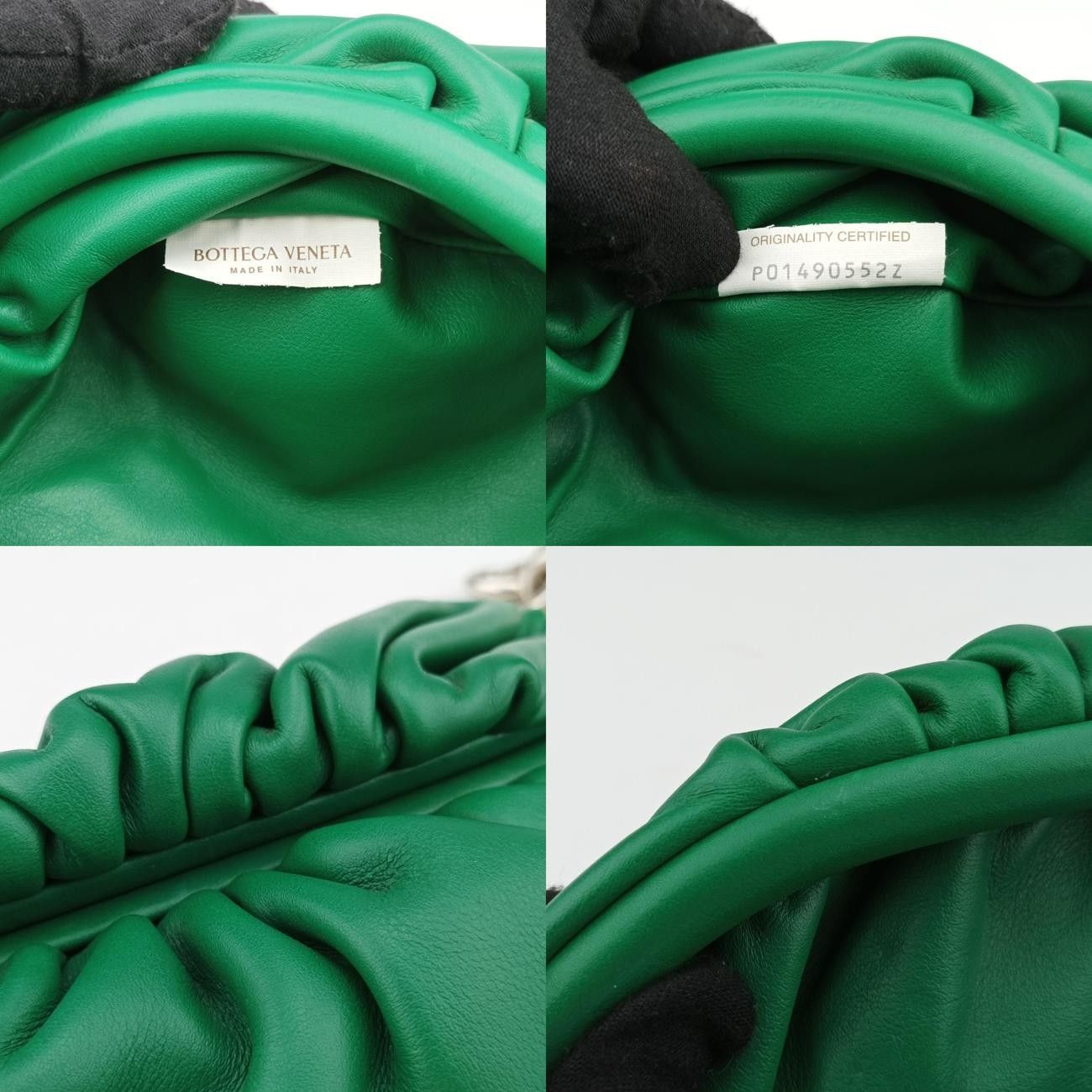 Bottega Venetathe Chain Pouch Green Lambskin