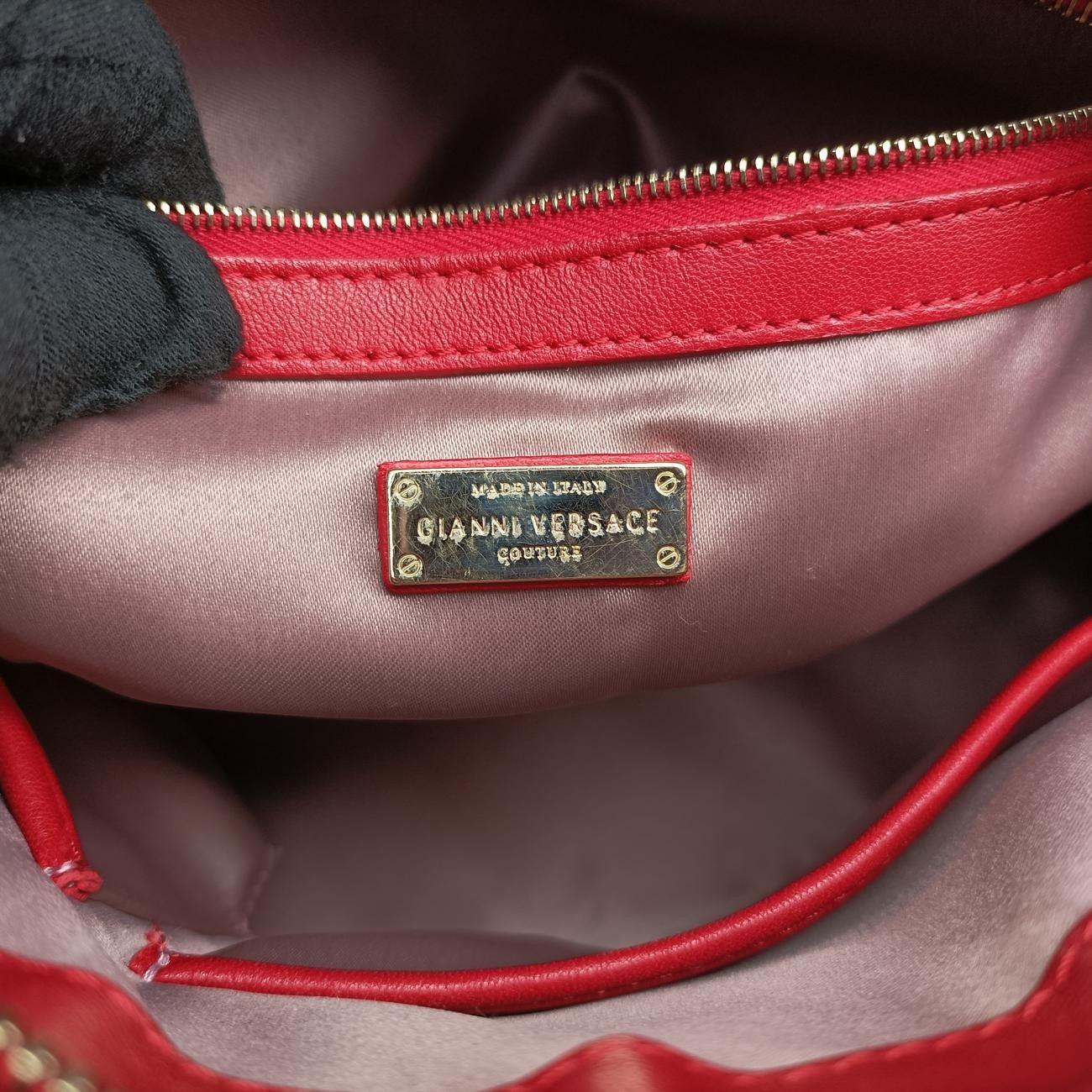 Versace Couture Snap Red Patent