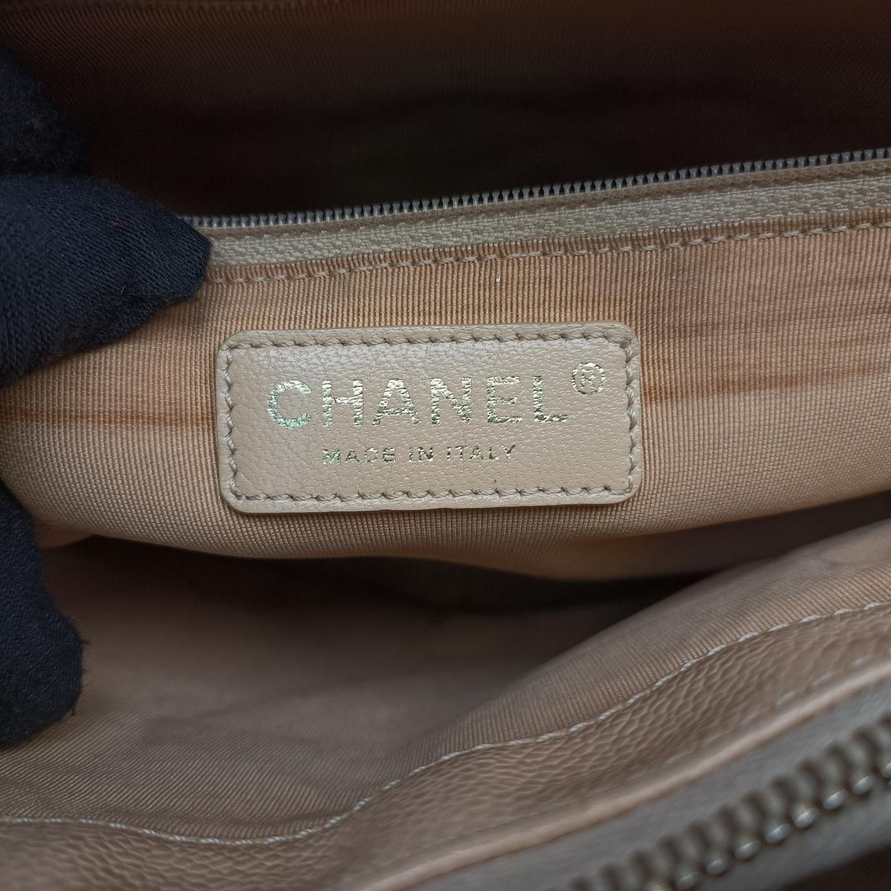 Chanelmatelasse Cocomark Gst Beige Caviar Skin A20995