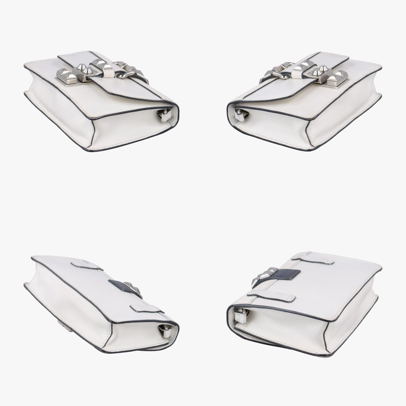 Prada Electra Studs White Leather 1bd120 7/7