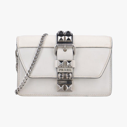 Prada Electra Studs White Leather 1bd120 7/7