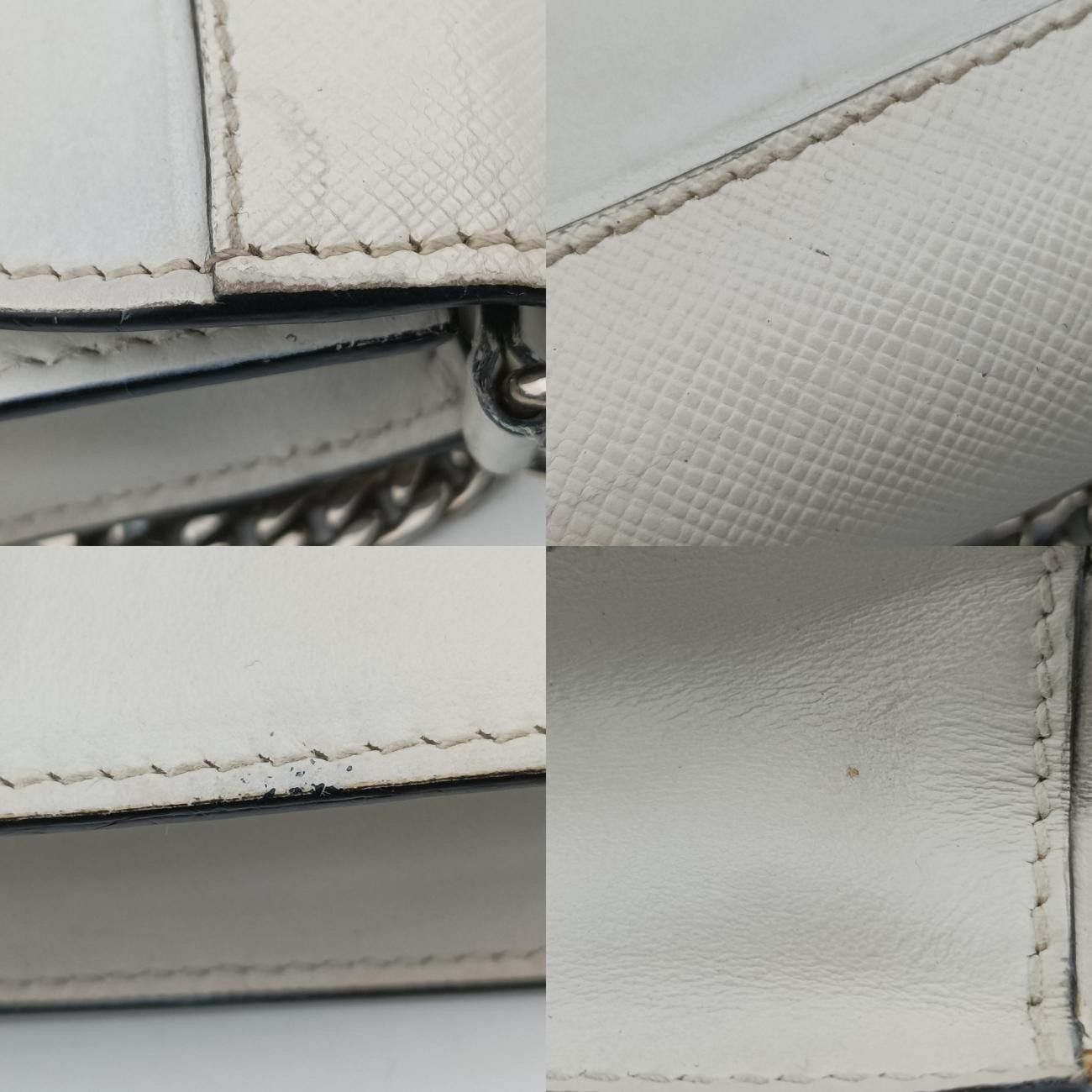 Prada Electra Studs White Leather 1bd120 7/7