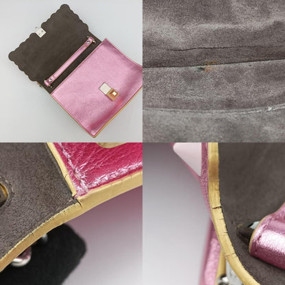 Fendi Studs Canai Pink Leather 8m0381-Oz8 178-8241