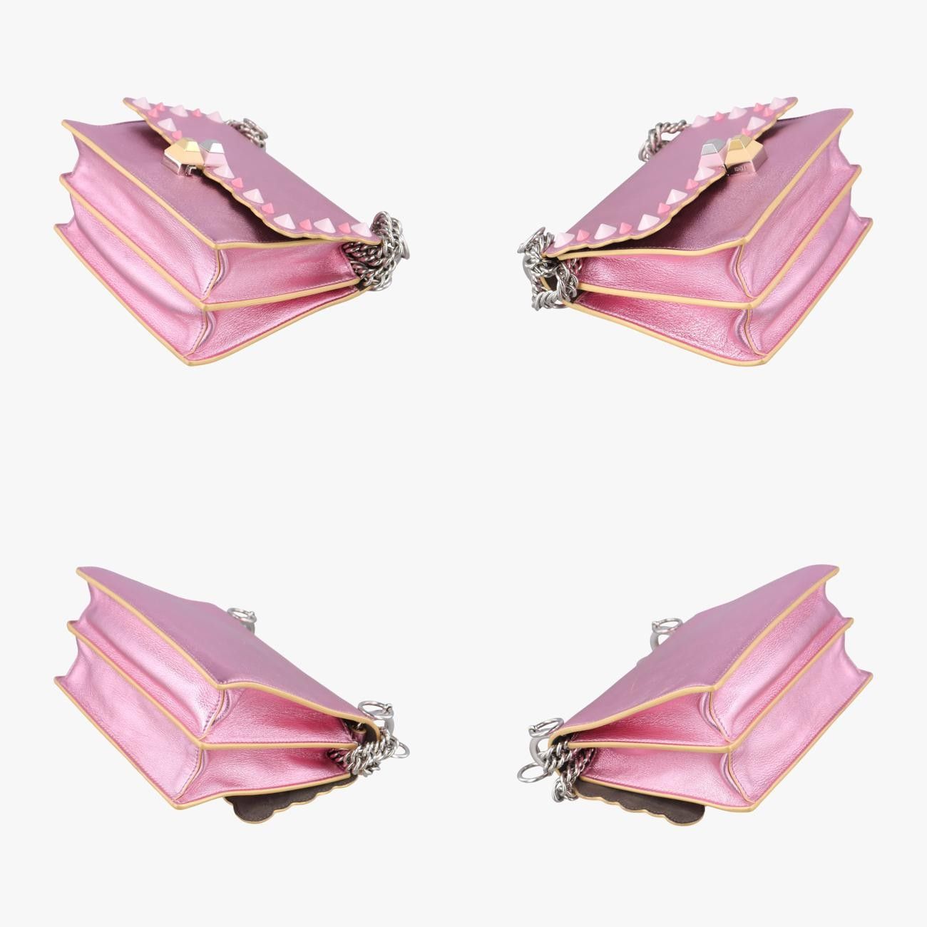 Fendi Studs Canai Pink Leather 8m0381-Oz8 178-8241