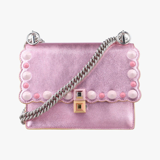 Fendi Studs Canai Pink Leather 8m0381-Oz8 178-8241