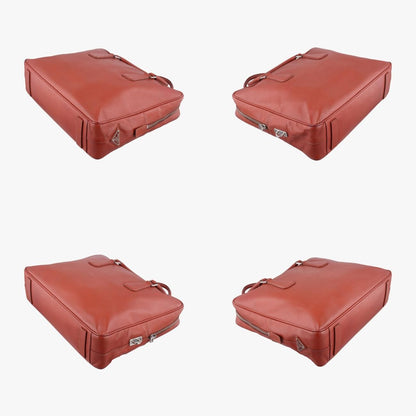 Prada Business Bag Briefcase Red Saffiano Leather 2ve363 7 D