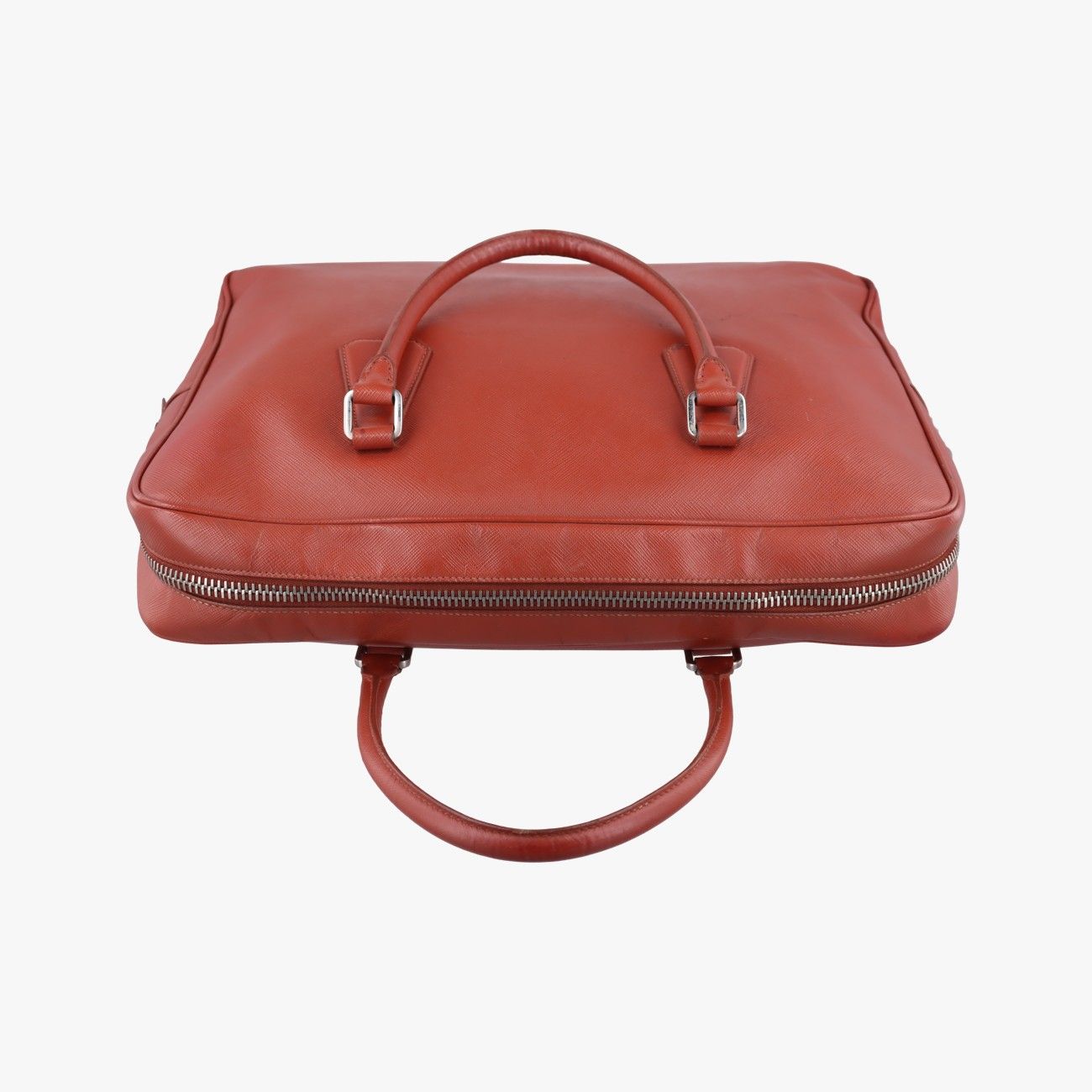 Prada Business Bag Briefcase Red Saffiano Leather 2ve363 7 D