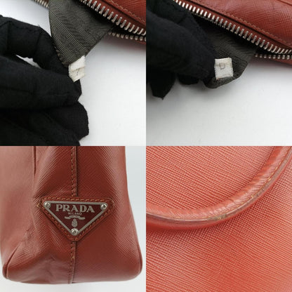Prada Business Bag Briefcase Red Saffiano Leather 2ve363 7 D
