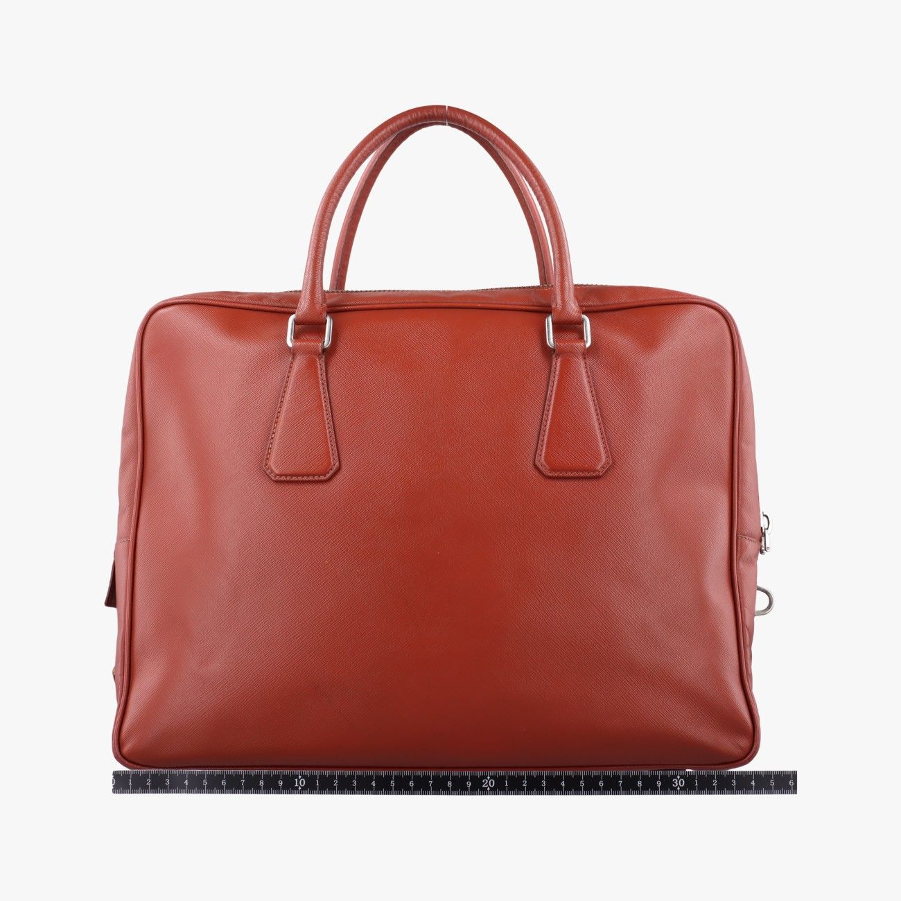 Prada Business Bag Briefcase Red Saffiano Leather 2ve363 7 D