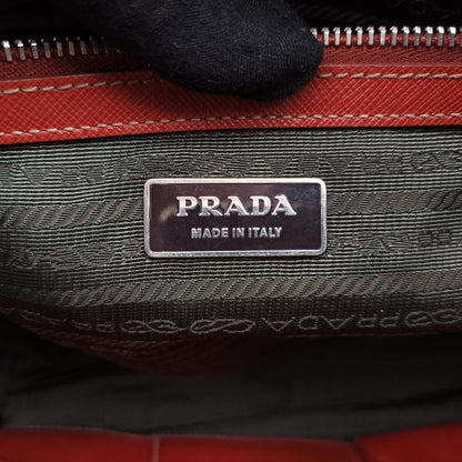 Prada Business Bag Briefcase Red Saffiano Leather 2ve363 7 D