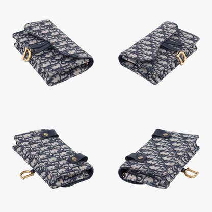 Christian Dior Saddle Navy X Gray Jacquard 12-Ma-1109