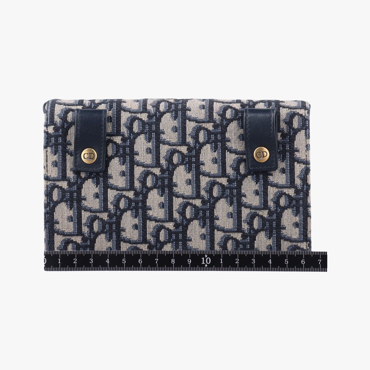 Christian Dior Saddle Navy X Gray Jacquard 12-Ma-1109