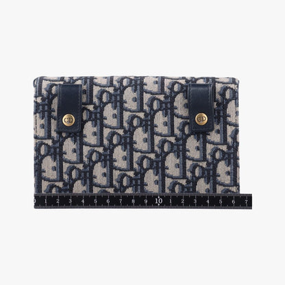 Christian Dior Saddle Navy X Gray Jacquard 12-Ma-1109