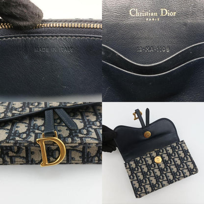 Christian Dior Saddle Navy X Gray Jacquard 12-Ma-1109