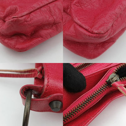 Balenciaga Electric Perforate Motorcycle City Red Lambskin 103208.5765 K.1669