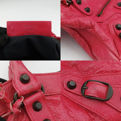 Balenciaga Electric Perforate Motorcycle City Red Lambskin 103208.5765 K.1669