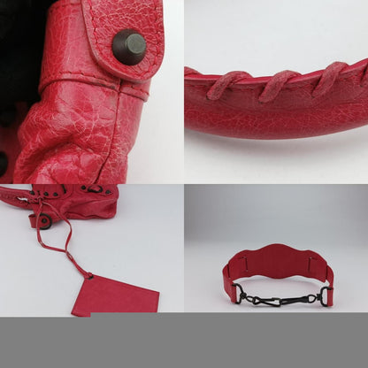 Balenciaga Electric Perforate Motorcycle City Red Lambskin 103208.5765 K.1669