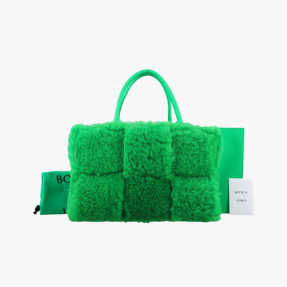 Bottega Venetasack Cabas Arco Green Lambswool B09748790u Ic Chip