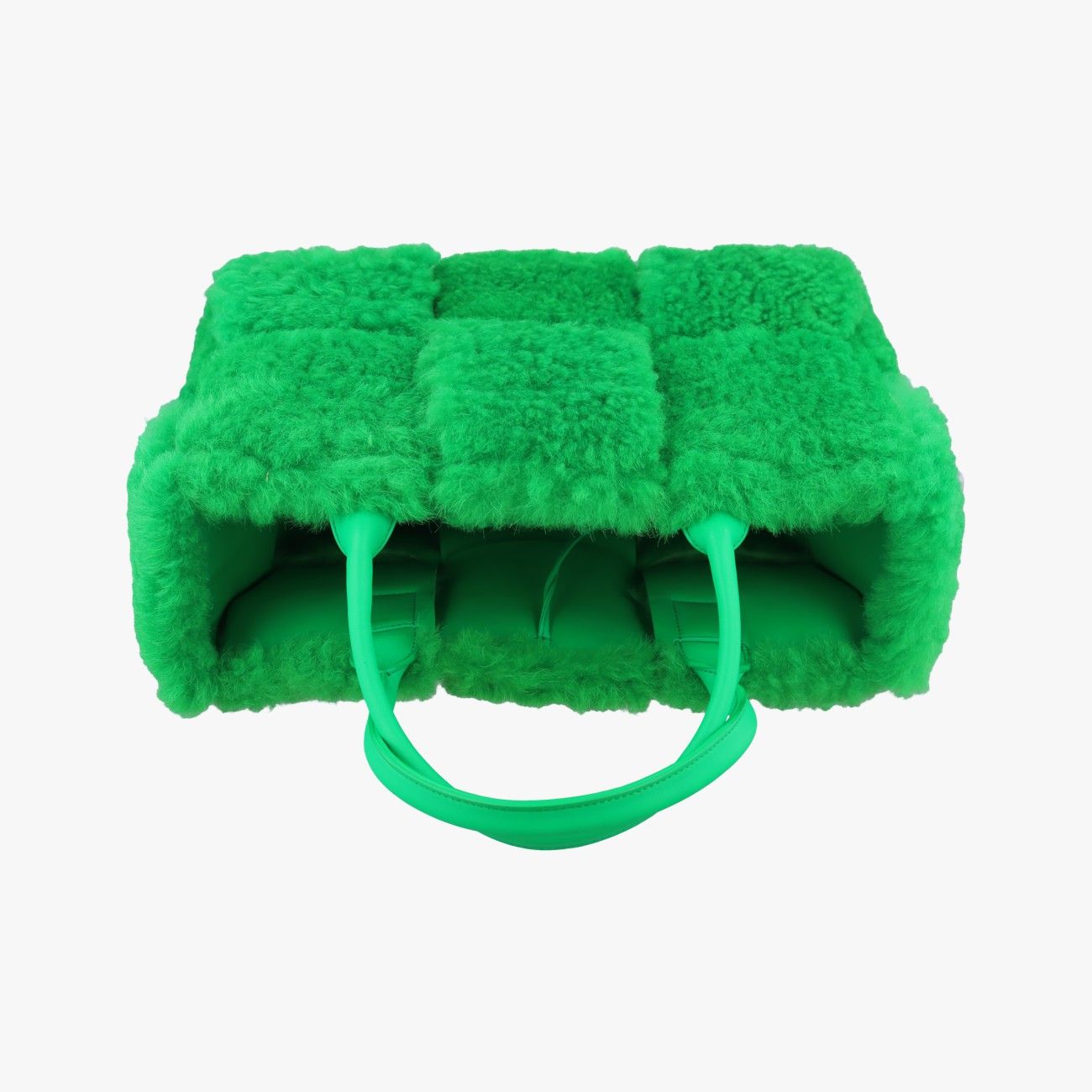 Bottega Venetasack Cabas Arco Green Lambswool B09748790u Ic Chip