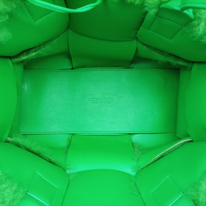 Bottega Venetasack Cabas Arco Green Lambswool B09748790u Ic Chip