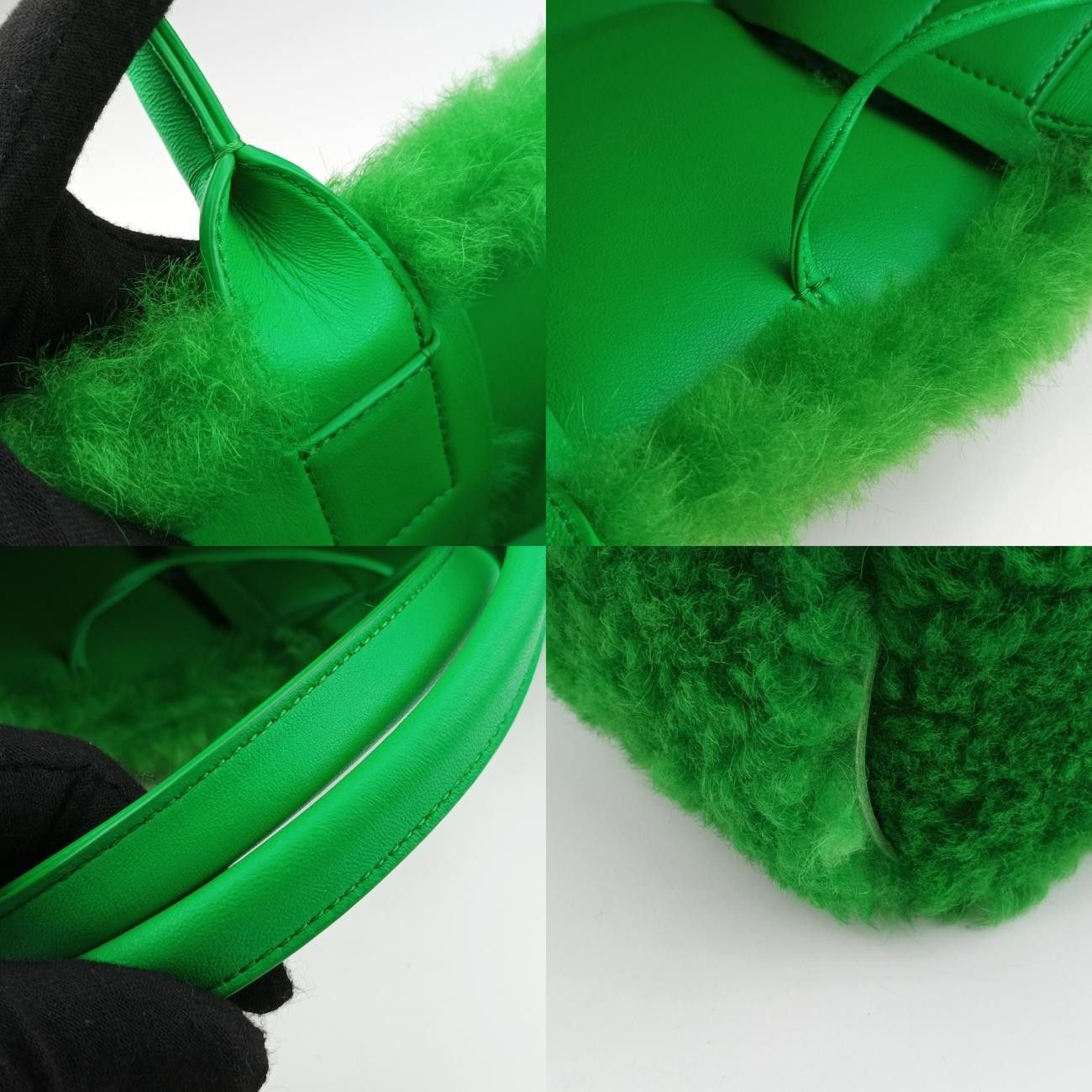 Bottega Venetasack Cabas Arco Green Lambswool B09748790u Ic Chip